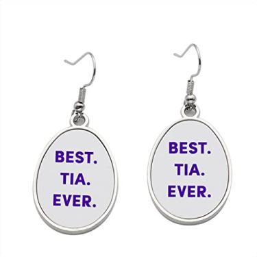 Imagem de Brinco Best Tia Ever – Brincos pendurados para meninas – Presente de festa de aniversário dos namorados