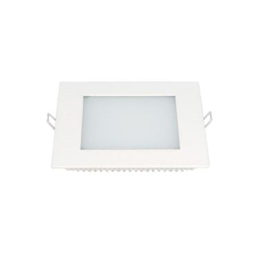Imagem de Painel LED de Embutir Quadrado Lux 12w Autovolt Branco 17cm 3000K Luz Amarela