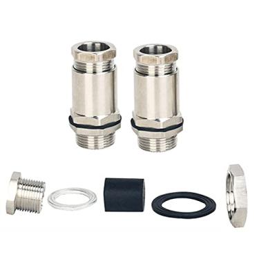 Imagem de PG13.5 Cabo de enchimento de metal, juntas de glândulas de cabo de latão, porca de trava de cobre (NPT1/2&G1/2 e M20)