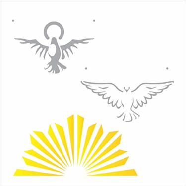 Imagem de Stencil de Acetato para Pintura OPA Simples 14 x 14 cm - 2164 Religião Espírito Santo