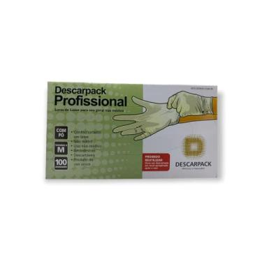 Imagem de 100 Luva Látex Com Pó Descarpack Profissional M Luvas
