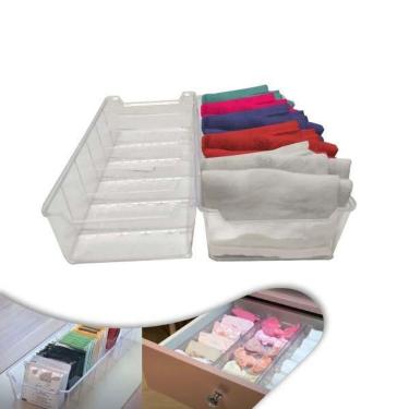 Imagem de Kit 2 Organizador Gaveta Cozinha Armário Uz - Transparente