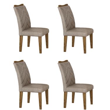 Imagem de  Kit 04 Cadeiras Sala de Jantar Larissa New MDF Moveis Leifer
