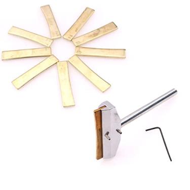 Imagem de 1 x Luminária de montagem de traste de guitarra com 9 x placa de montagem auxiliar de traste, guitarra elétrica/baixo luthiers escala de dedo traste de prensa para guitarra ferramenta de reparo de instalação