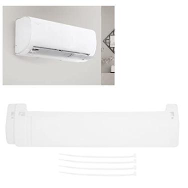 Imagem de Tgoon Defletor de ar condicionado, protetor contra vento mais durável, material de PVC PP Ps dobrável, ajustável para todas as estações para trabalhadores de manutenção (branco)