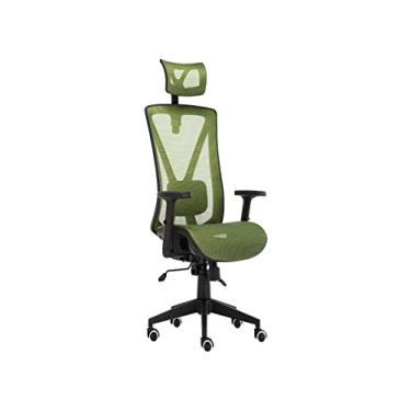 Imagem de cadeira de escritório Cadeira de computador Cadeira de escritório com encosto ergonômico Mesa e elevador de cadeira Cadeira giratória Cadeira de malha respirável Cadeira de jogo Cadeira (cor: verde)