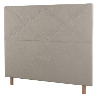 Imagem de Cabeceira Cama Box Casal Cairo 140cm Veludo Bege