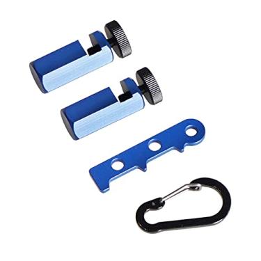 Imagem de Fenteer Conjunto de medidores de altas com fixação quadrada, com mosquetão para ferramentas de braçadeira de medidor de caibro, Azul