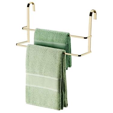 Imagem de Porta Toalha Duplo Toalheiro de Box Aço Dourado 1612DD - Future