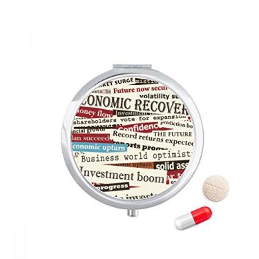 Imagem de Caixa de comprimidos com estampa de veias de texto, caixa de armazenamento de medicamentos