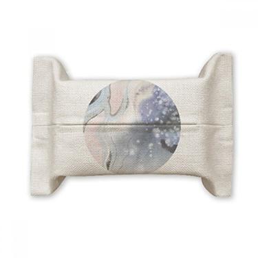 Imagem de Capa de papel para lenços faciais de aquarela abstrata para sombreamento de tinta saco de linho de algodão