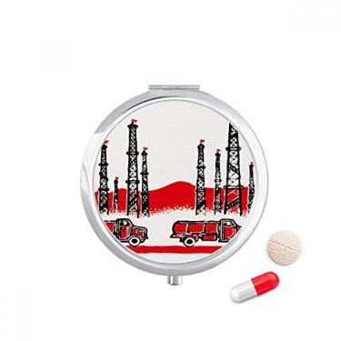 Imagem de Porta-comprimidos para carro Mountain Tower Chinese Revolution caixa de armazenamento de remédios dispensador