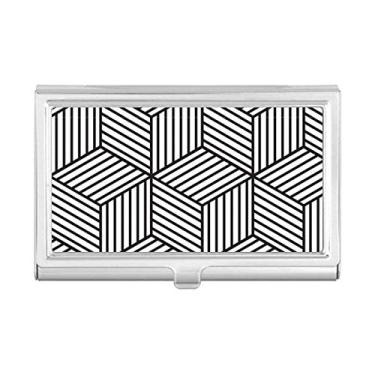 Imagem de Simple Line Art Grain Ilustration Pattern Porta-cartões de visita, caixa de bolso