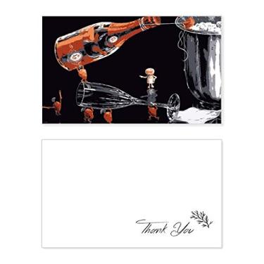 Imagem de Garrafa de vidro para decoração de balde de gelo, cartão de agradecimento, aniversário, agradecimento de casamento