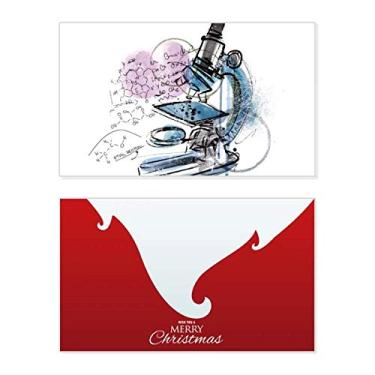 Imagem de Chemistry Kowledge Microscópio Holiday Holiday Merry Christmas Cartões de parabéns Mensagem de Natal