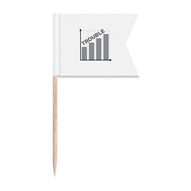 Imagem de Trouble Increases Difficult Life Sinalizadores de Palitos de Dente Marcação de Etiquetagem para Bolo de Festa Comida de Queijo