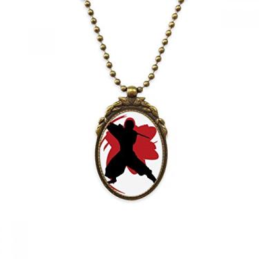 Imagem de DIYthinker Bushido Sakura — Chaveiro vintage com pingente de contas e colar antigo japonês