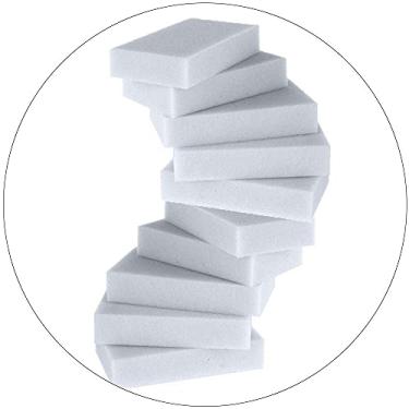 Imagem de Kit 10 Esponjas Mágica Bucha Branca Esfregão Tira Mancha