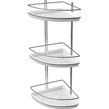 Imagem de Porta Shampoo Triplo de Canto, Branco, Stolf