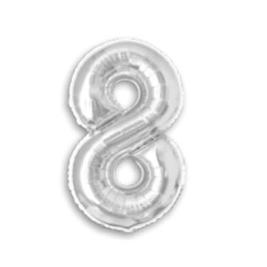 Imagem de Balão Metalizado Letras e Números 40cm Tamanho 16