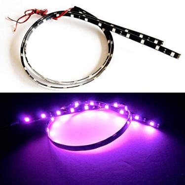 Imagem de SOCAL-LED 2x 60 cm 24" Roxo Flexível Tiras de LED de alta potência brilhante 5050 24 SMD carro DRL sob luz de destaque do painel, à prova d'água, cortável