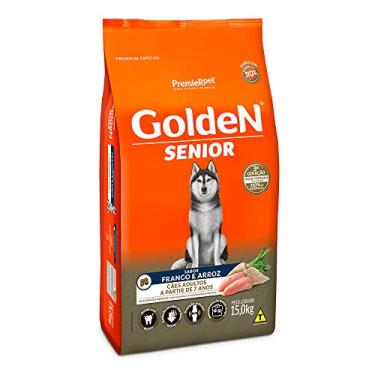 Imagem de Ração Golden Fórmula Senior para Cães Adultos Sabor Frango e Arroz, 15kg Premier Pet Para Todas Grande Idosos,