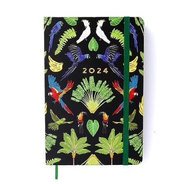 Imagem de Agenda Planner Ciceros 2024 Pássaros Diária 14X21 Floresta Tropical Preto, Cicero