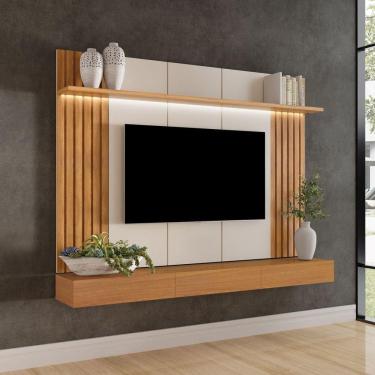 Imagem de Painel Home para TV até 75 Polegadas 180cm Led Supreme Carvalho Oro