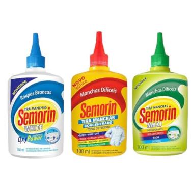 Imagem de KIT SEMORIN TIRA MANCHAS: TRADICIONAL + MAXI + WHITE 100ML