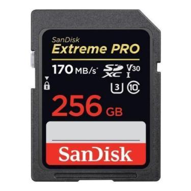 Imagem de Cartao Sandisk Sdxc Extreme Pro 170Mb/S 256Gb Camera Dslr