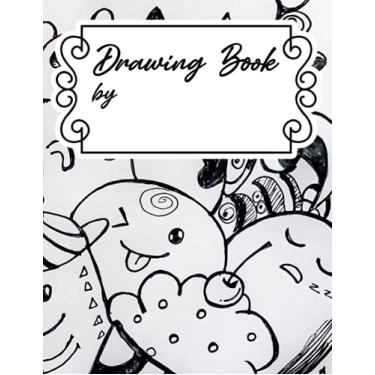 Imagem de Black and White Anime design Drawing book: Notebook for Drawing, Writing, Painting, Sketching or Doodling, 100 Pages, 8.5x11 inches, Funny gift for student notebook