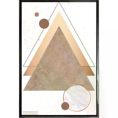 Imagem de Quadro Triângulo Abstrato 80X60 - Casa Da Moldura