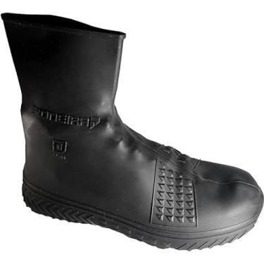 Imagem de Capa Chuva Protetor Calçado Sapato Tenis Bota Em Silicone Fumê Resistente Moto Impermeável Antiderrapante Reutilizável (Preto, P)