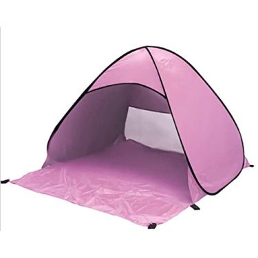 Imagem de WHYUNM26 Barraca de praia para 2 pessoas barraca pop-up instantânea automática leve proteção UV barraca de acampamento abrigo solar equipamento de sobrevivência com bolsa de embalagem, rosa