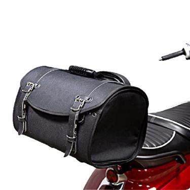 Imagem de WHYUNM26 Bolsa multifuncional para assento traseiro de motocicleta, tecido Oxford, impermeável, caixa de armazenamento para bagagem, acessório de motocicleta, preta