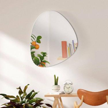 Imagem de Espelho Decorativo Orgânico 60cmx50cm E01, Moderno Luxo Sala Quarto Banheiro Incolor
