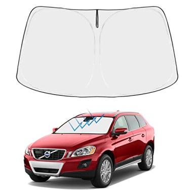 Imagem de Proadsy Protetor solar para para-brisa 2025 com ajuste personalizado Volvo XC60 2010-2017 4 camadas protetor solar frontal dobrável blocos de viseira de sol raios UV mantêm o refrigerador do carro