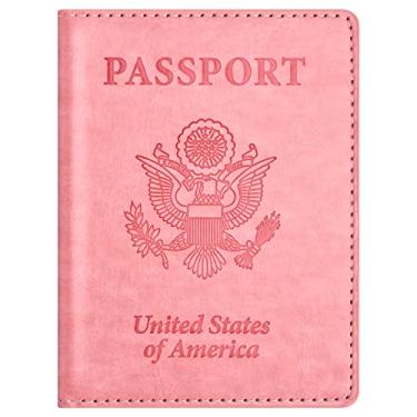Imagem de Combo de porta-cartão de passaporte e vacina, porta-passaporte com compartimento para cartão de vacina, carteira de passaporte, capa de passaporte, capa de passaporte, suporte de passaporte para