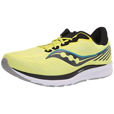 Imagem de Saucony Men's Ride 14 Running Shoe, Citrus/Black, 11