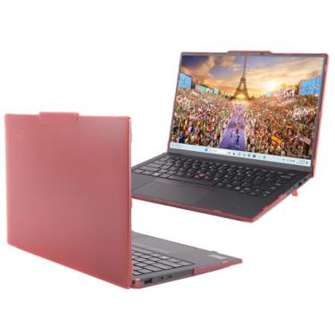 Imagem de mCover Capa rígida compatível apenas com Notebook Lenovo ThinkPad X1 Carbon Gen 12 2024-2025 de 14 polegadas (com dobradiça de 180 graus, não serve para nenhum outro modelo Lenovo) - Vermelho