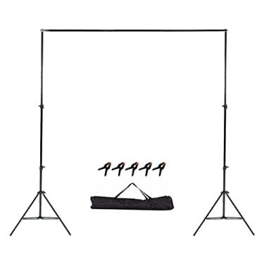 Imagem de T-Photo Cenário de fotografia de 3m com suporte de 2 m, sem pano de fundo para fotografia com suporte ajustável, kit de fundo de foto de estúdio fotográfico, gotas brancas