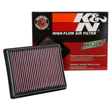 Imagem de K&N Filtro de ar do motor: alto desempenho, premium, lavável, filtro de substituição: serve para FIAT/OPEL/RENAULT/NISSAN (Talento II, Vivaro B, Trafic III, NV300), 33-3054
