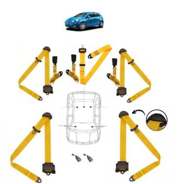 Imagem de Kit cinto de segurança COMPLETO para FIAT PUNTO + fechos - HCML, Amare
