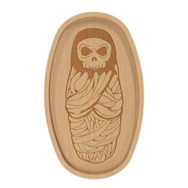 Imagem de Placa de charcutaria de Halloween, bandeja de servir de Halloween - da teia de aranha do crânio do fantasma da múmia travessas - Decoração de Halloween Panela de comida para cozinha, preparação de ref