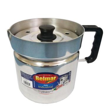 Imagem de Caneca Leiteira Grande 5,1 Litros Com Tampa Alumínio Grosso - Belmar A