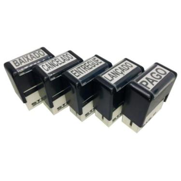 Imagem de Kit 5 Carimbos Automáticos Stilo 20 - CANCELADO/ENTREGUE/LANÇADO/BAIXA