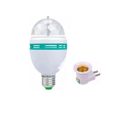 Imagem de Lampada Led Mini Party Light Giratoria Rgb Globo Luz Balada - Guiro