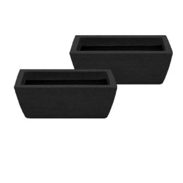 Imagem de jogo de 2 Vaso Decorativo Jardineira Floreira de chão Horta Polietilen