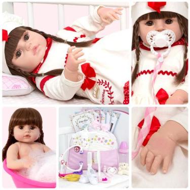 Imagem de Bebe Reborn Realista Menina Fofa Enxoval Luxo Envio Imediato - Cegonha