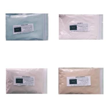 Imagem de Kit 4 Pacote 250G Cada Argila Azul Branca Amarela E Dolomita - Pem Cos
